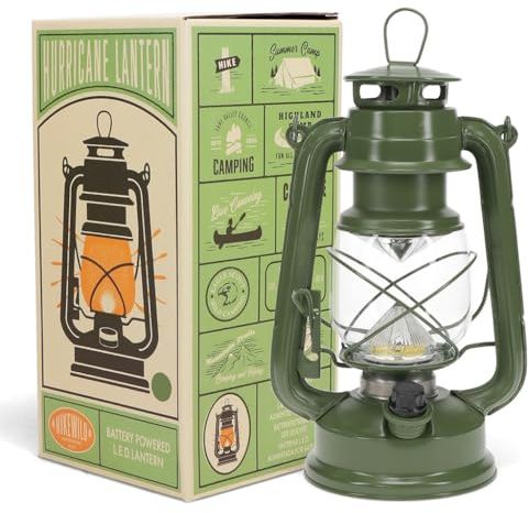 Rex London Green LED Hurricane Battery Operated Lantern