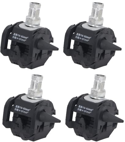 5 Pièces Connecteur de Perçage D'isolation Pince de Perçage sans Pelage Séparateur de Câble Haute Basse Tension sans Rupture Pince de Perçage D'isolation 1KV, Connecteur de Ligne