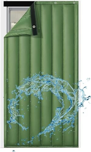 Wärmeisolierter Türvorhang, Schallschutzdecke als Lärmschutz für Türabdeckungen, temporäre Türen, strapazierfähiges Kälte-/Wärmeschutzgitter, wetterfest, winddicht, beschwerter Boden, anpassbar