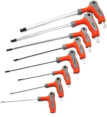 PGPAYH Chiave dinamometrica, Chiave Inglese, Chiavi Inglesi, Chiave a cricchetto, Chiavi esagonali, Chiave Esagonale metrica, Impugnatura a T con estremità sferica,(5mm)
