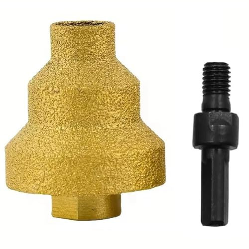 Huudngeje Drill Bit Set Cone Reamer Diamond Brazing 20/35 50mm Sizes with M10 Adapter–Designed for Brickwork, Marble Drilling, Trimming