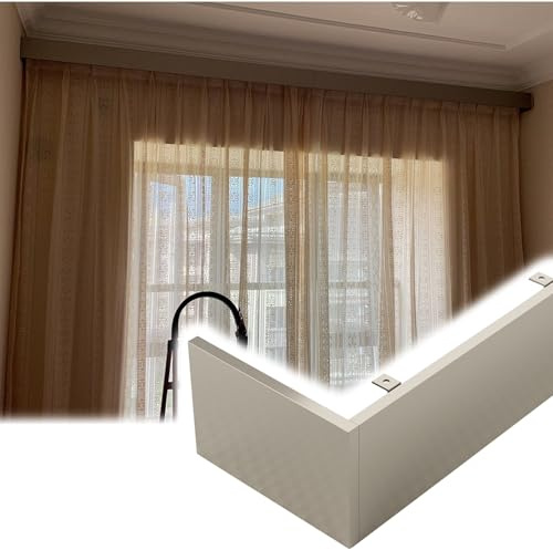 Stylish Acoustic Curtain Valance Box330 Ft Window Treatment & Soundproofing PanelEasy Install Frame Cover for RodsVersatile Home Decor Accent