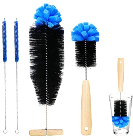 4Pcs Flaschenbürste Lang Reinigungsbürste Strohhalm Bürste Flaschenreiniger Bürste Set 32cm Cleaning Brush für Glaskaraffe Sodaflaschen Babyflaschen Trinkflaschen Reinigt Kraftvoll