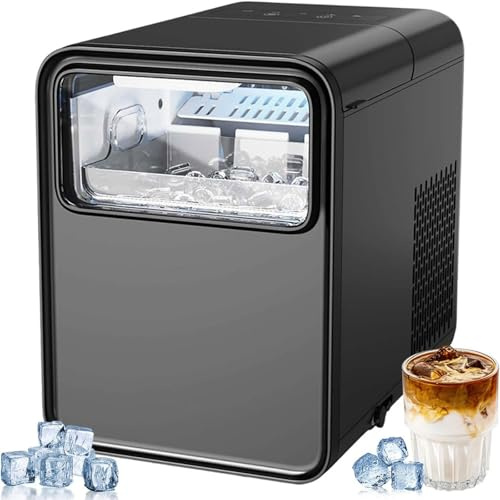JMOUZHG Macchina per Il Ghiaccio da banco, Macchina per Il Ghiaccio Portatile autopulente, 9 cubi in 6 Minuti, 26,5 libbre / 24 Ore, per la Cucina Domestica Festa campeggi