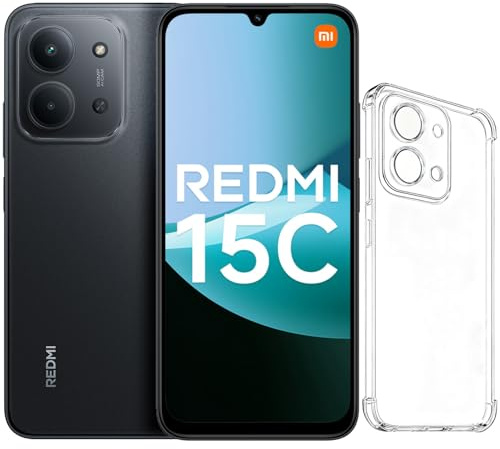 XIAOMI Redmi 15C Smartphone(Coque Inclus), 4Go RAM 256 Go ROM, Triple caméra arrière de 50MP avec IA, Écran 6,9 Pouces Batterie 6000 mAh, Affichage de Soins oculaires 120 Hz (Noir)