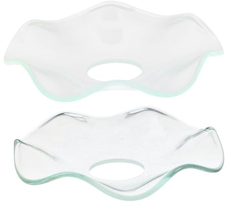 ZUNOXAZ 2 Stück Transparente Glas wachsschutz für Stabkerzen Robuster Tropfenfänger Wiederverwendbarer Wachsauffangbehälter Kratzfestes Design für Hochzeiten und Partydekoration