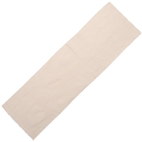 Mobestech Tela de Bordado Cuadriculada para Coser y Punto de Cruz, Tela de Rejilla de Lino Beige 50x160 Cm para Manualidades Diy, Resistente a Arrugas y Calor, Adecuado para Proyectos