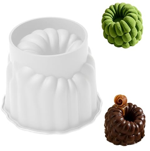 VolksRose Molde Silicona Forma Frambuesa 4 Pulgadas – Antiadherente Moldes de Silicona Apto Lavavajillas y Microondas – Moldes Reposteria Tarta para Bizcocho, Gelatina, Flan, Mousse, Jabón y Velas