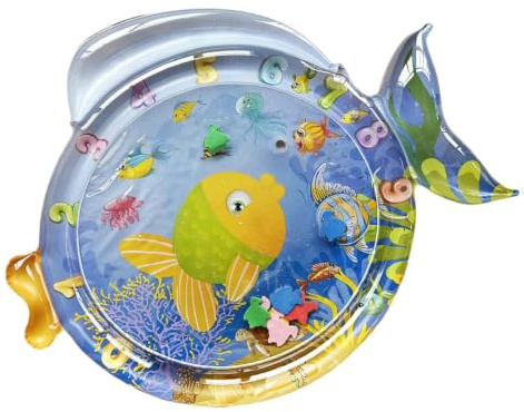 childs Water Mat – Uppblåsbar Tummy Time Water Play Mat, Sensorisk Aktivite