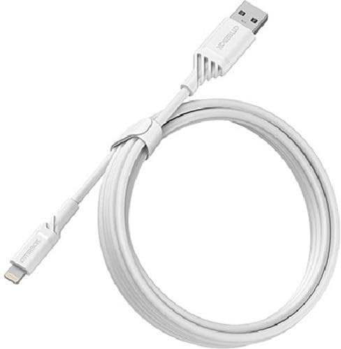 OtterBox Reinforced 2M USB-A to Lightning Cable, White | Ultra-Rugged Charging Cable for Smartphone & Tablet, Bend & Flex Tested