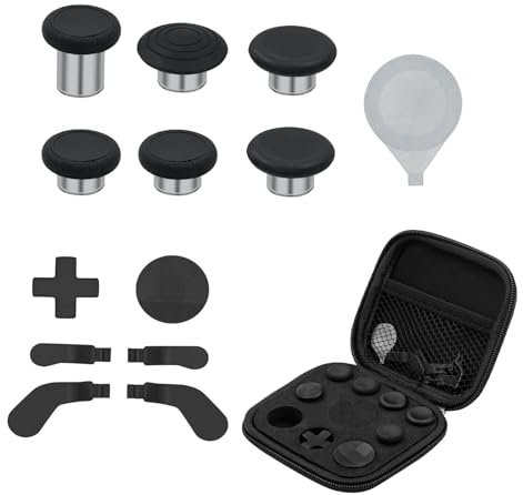 Mcbazel 13 in 1 Metall Thumbsticks Magnetic Joysticks Analogsticks, Trigger Paddles und Justierwerkzeug für Xbox Elite Series 2 Controller