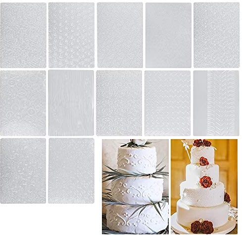 DECARETA 12 PCS Plastikkuchen Schablone Gebäck Schablone 25 * 17,5 cm Kuchen Schablone Kuchen Dekorieren Schablone Spitze Kuchen Plätzchen Schablone Gebäck Spitze Form für Geburtstag Hochzeit