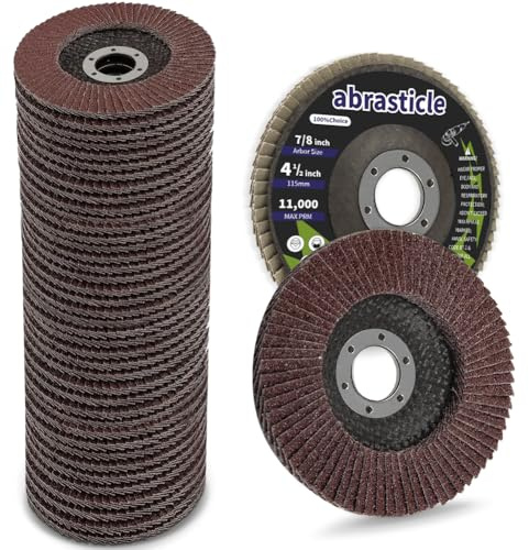 40 Pack 4 1/2 Inch Flap Discs Angle Grinder Sanding Discs Assorted 40/60/80/120 Grit Flap Sanding Disc