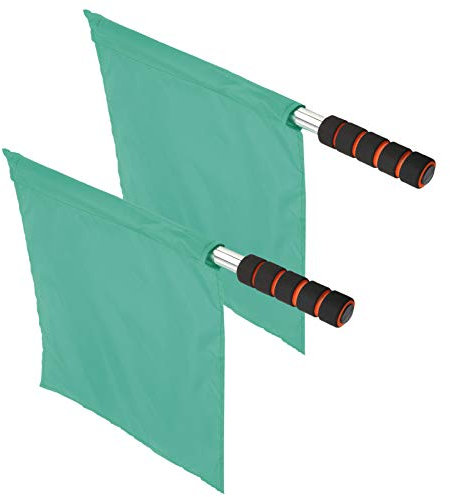 Alomejor Drapeaux d'angle d'arbitre de Football, Drapeau d'arbitre Sportif léger pour Match de Sport(Vert) Fournitures de Piste et de Terrain