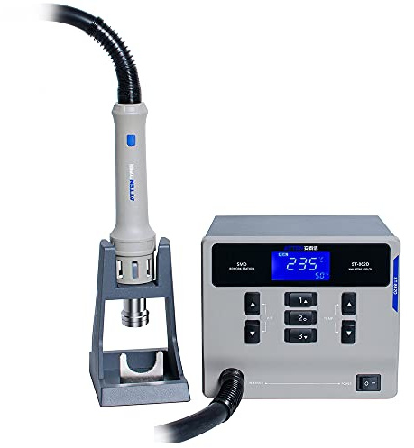 ATTEN ST-862D Lead-free Hot Air Gun Soldering Station Intelligent Digital Display 1000W ST862D Rework Station For PCB Chip Soldering Repair