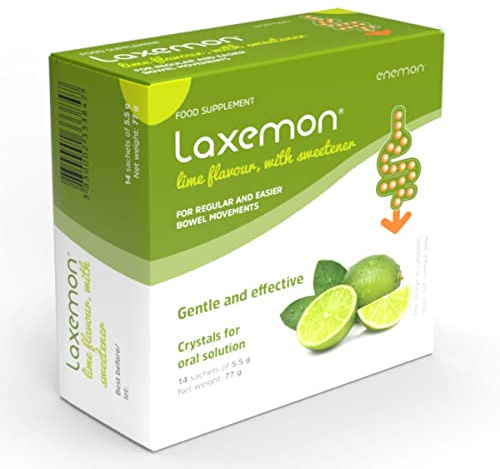 Laxemon Lactulose - Abführmittel bei Verstopfung – Schonende Darmregulierung – 14 Beutel Limettengeschmack
