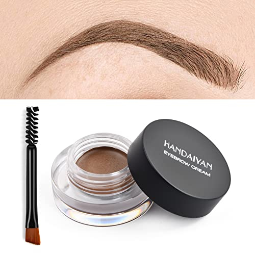 Xzeemo 3 g de crème pour sourcils, gel pour sourcils, avec brosse double face pour maquillage des sourcils (marron clair)