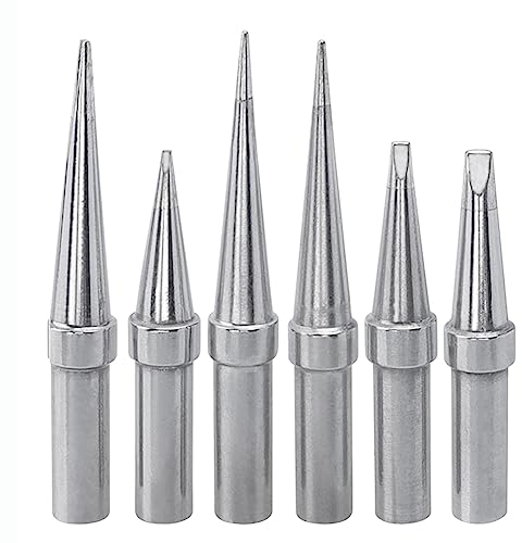 Bestgle 6pcs Soldering Iron Tips Replacement Tip ETA ETB ETH ETK ETO ETS for Weller WESD51 WES51 PES51