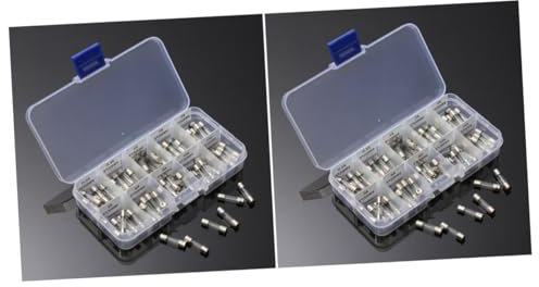 OSALADI 200pièces Kit De Fusibles Verre Assortiment De Fusibles Tubulaires Pour Voiture Avec Valeurs Ampérage à Boîte Transparente