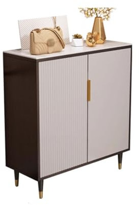 WAOCEO Organizer per scarpiere Schuhschrank aus massivem Holz, Haustür-Eingangsschrank, gegen Wand, Eingangsbereich, Schuhregal, Rockboard-Aufbewahrungsschrank Scaffale per Scarpe (Size : M)