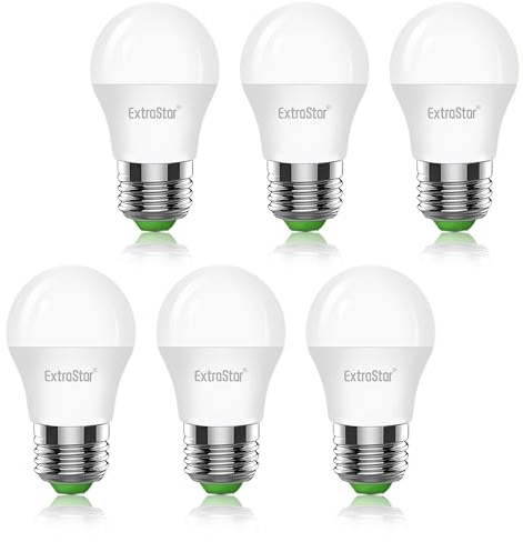 EXTRASTAR Bombillas LED 9W E27 G45, 860 Lúmen, Luz Cálida 3000K, No Regulable, 6Pcs