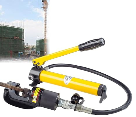 CHIPEL Manual Rebar Cutter and Cp-180 Hydraulic Pump, Hydraulic Bolt Cutter for φ4-16/4-22mm Rebar, Hydraulic Rebar Cutting Pliers with High Hardness Sharp Blade (Size : 8t)