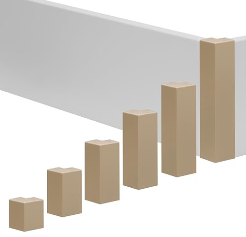 REESE Außenecke Eiche für Sockelleisten | 18 x 60 mm | passgenau | Profil Weimar | Verbinder für Leisten | einfache Montage ohne Bohren