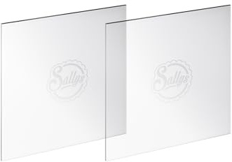 Sallys Tortenplatte 2 Stück Eckig - aus hochwertigem Polycarbonat, Transparent, Wiederverwendbar Cakeboard Tortenunterlage Kuchenplatte Ganaching platte (20 x 20 cm)