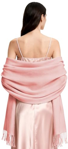 DiaryLook Kaschmir Schal Damen Winter Warm abendkleid Pashmina Schals tücher für Frauen Blanket Scarf Babyrosa