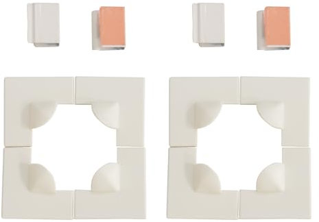 Neatiease Magnetic Window Screen Accessories，8 Window Screen Corners, 4 Window Clip(Two Sets,White)