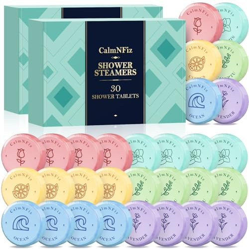 60 Pack Shower Steamers for Women Gift Set, Shower Bath Bombs with 6 Scents, Self Care Gifts for Wife, Easter Basket Stuffers for Women, Mothers Day and Birthday Gift Ideas