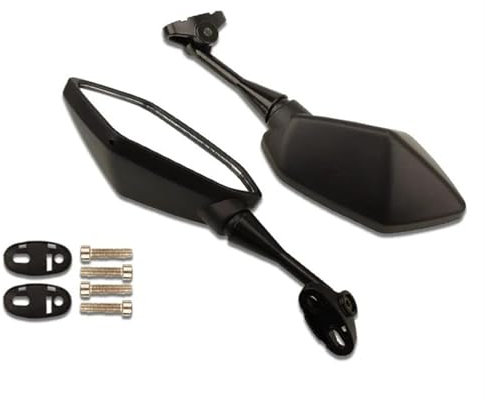 DZSGJNOF Motorrad Spiegel Motorradspiegel Schwarz Moto Rückseitenspiegel Für YZF600 Für YZF R1 R6 R3 Für R125 R25 R15 2003-2007 2008 2009 Spiegel Set Links & RECHTS