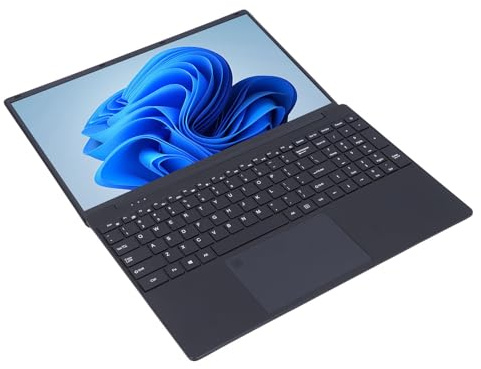 Plyisty Laptop Aziendale, Display HD da 15,6, Disco Rigido SSD da 32 GB di RAM e 256 GB, Webcam, Riconoscimento delle Impronte Digitali, Ventola di Dissipazione del Calore, (Spina