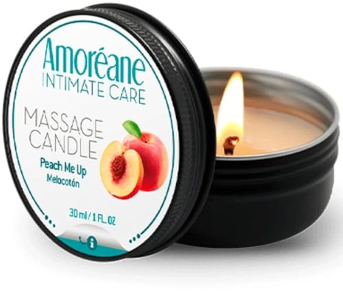 Massagekerze, warmes Massageöl, Körperöl -Geschenke für Paare aromatisiertes Massageöl zur Feuchtigkeitspflege für die Haut, romantisches SPA-Geschenk –für Männer und Frauen (Peach 30ml)