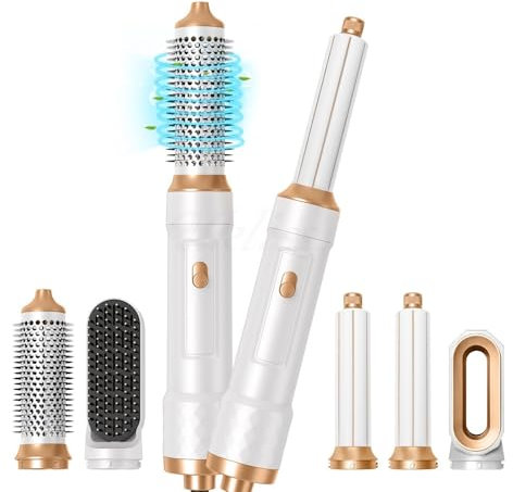 5 in 1 Hair Styler, 1000W High Speed Negative Ion Hair Dryer & Hot Air Brush, Professional Air Styler, Curling, Volumising, Straightening & Wave - Multi Functional Hair Styling Appliances