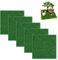 OUDQFCJ 5 Pezzi Erba Sintetica per Mini Giardino, Creazioni Artigianali, Decorazioni, Mini Prato, Piccolo, Fai da Te, Decorazione Mini Giardino (15x15cm)