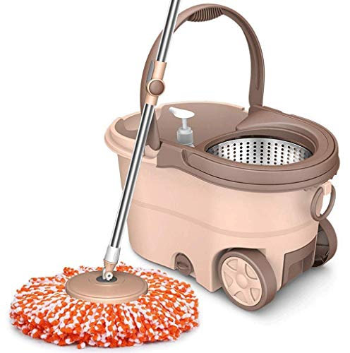 Msuiiixcccc Vadrouille rotative en Acier Inoxydable ménage Double entraînement Automatique Vadrouille sèche Seau Vadrouille sèche et Humide (Couleur : B) (B)