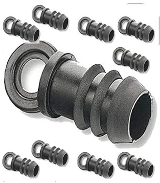 Suinga Pack 25 Tapones Riego por Goteo 20mm | Cierre Hermético para Manguera y Tubería de Riego | Resistente - Negro