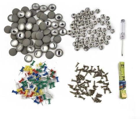Kit de hebilla de fijación para techo de coche con 60 remaches de tela y tornillos para mantenimiento del vehículo
