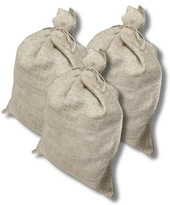 Ruemar Jutesack 40x60 cm 1 Stück atmungsaktiver Sandsack aus Naturfaser wiederverwendbar ideal für Garten Lagerung Dekoration