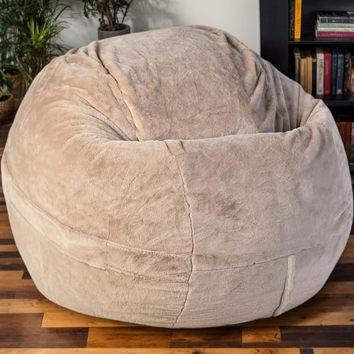 DOSYCOVUR Stretch Velvet Bean Bag Cover Only Solid Color Soft Thickened Zipper No Filling Bean Bag Sofa Beanbags for Bean Bags Covers Refills Teenagers,J,90 * 55cm