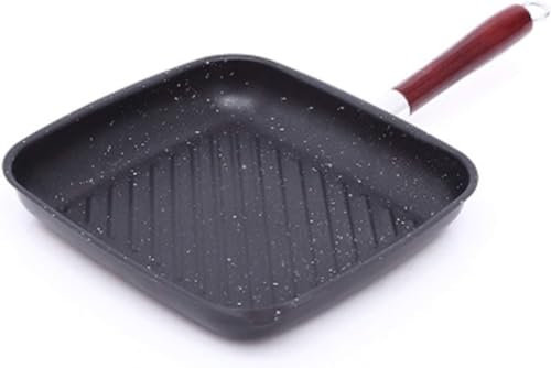 Poêle à Steak en Acier Inoxydable, Poêle à Griller Carrée, Poêle à Griller 40x31 Cm, Poêle à Frire De Cuisson Multifonction, Poêle à Griller avec Marques De Gril