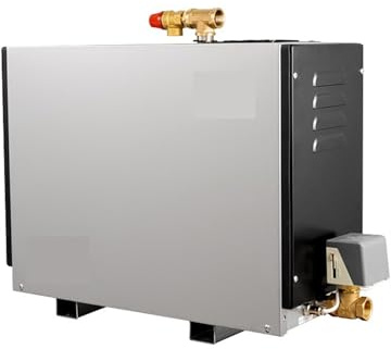 Selbstentleerender Dampferzeuger for Dusche, Sauna, Bad, Heim-Dampfbad, Spa-Generator, kommerzieller Badezimmer-Dampfgarer, automatischer Abfluss, Edelstahl-Sauna-Dampfgarer Mit Wassermangel- und Über
