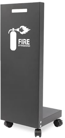 Piantana Porta Estintore Universale Armadio mobile universale porta estintore con ruote, cassetta di sicurezza decorativa per un facile accesso e posizionamento estetico negli spazi pubblici