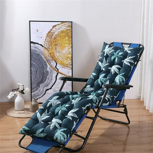 Highdi Cojin para Tumbona de jardín Solamente, Cojines Sillas Reclinables Antideslizante Gruesos Cojines, Colchón Banco Acolchado Grueso, para sillones de Hamacas 1 (Hojas de Arce,48x160cm)