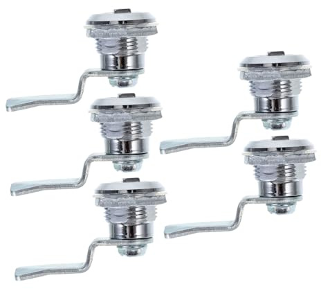Cabilock 5pcs Zinc Alloy Triangle Key Cam Locks for Distribution Box File Cabinet Security Easy Install Cabinet Door Lock for Electrical Box Server Protection