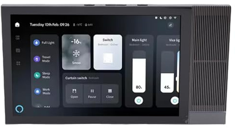 Zunate Pannello di Controllo per la Casa Intelligente, Ampio Display 8'' A Parete Pannello Di Controllo Centrale Per Dispositivi Tuya 2G+16G App Lettore Vocale Smart Scene Host