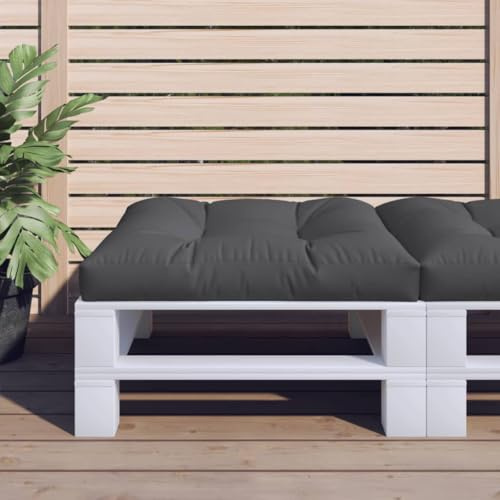 Frdhee Stuhlkissen Outdoor,Palettenkissen Schwarz 70x70x12 cm Stoff für Balkonstühle, Gartenstuhl, Bänke