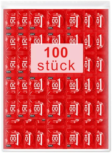 Preservativos (100 Unidades) - Preservativos Para Hombre - Sensación Natural - Preservativo Extrafinos Para Una Sensación Intensa Durante El Acto Sexual - Ancho 53 mm - Preservativo Para Hombre