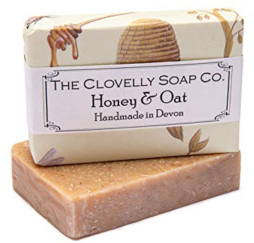 Clovelly Soap Co Natural Handmade Exfoliating Soap Bar with Honey & Oat for all Skin Types 100g